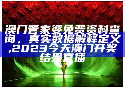 管家婆正版今晚开奖结果，效率资料解释及落实,2023今晚澳门开奖结果显示